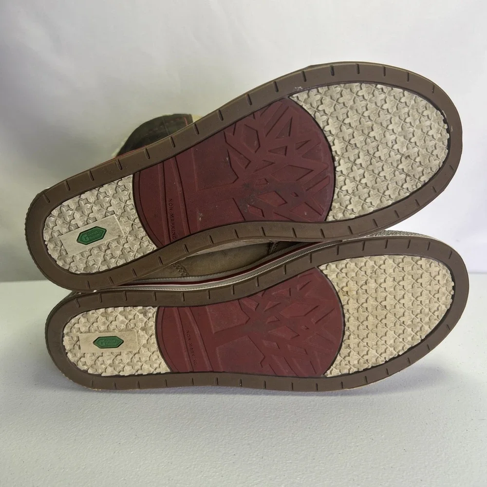 Timberland Earthkeepers Pannaway Sneaker Boots Women's Size 6.5 Plaid Shearling